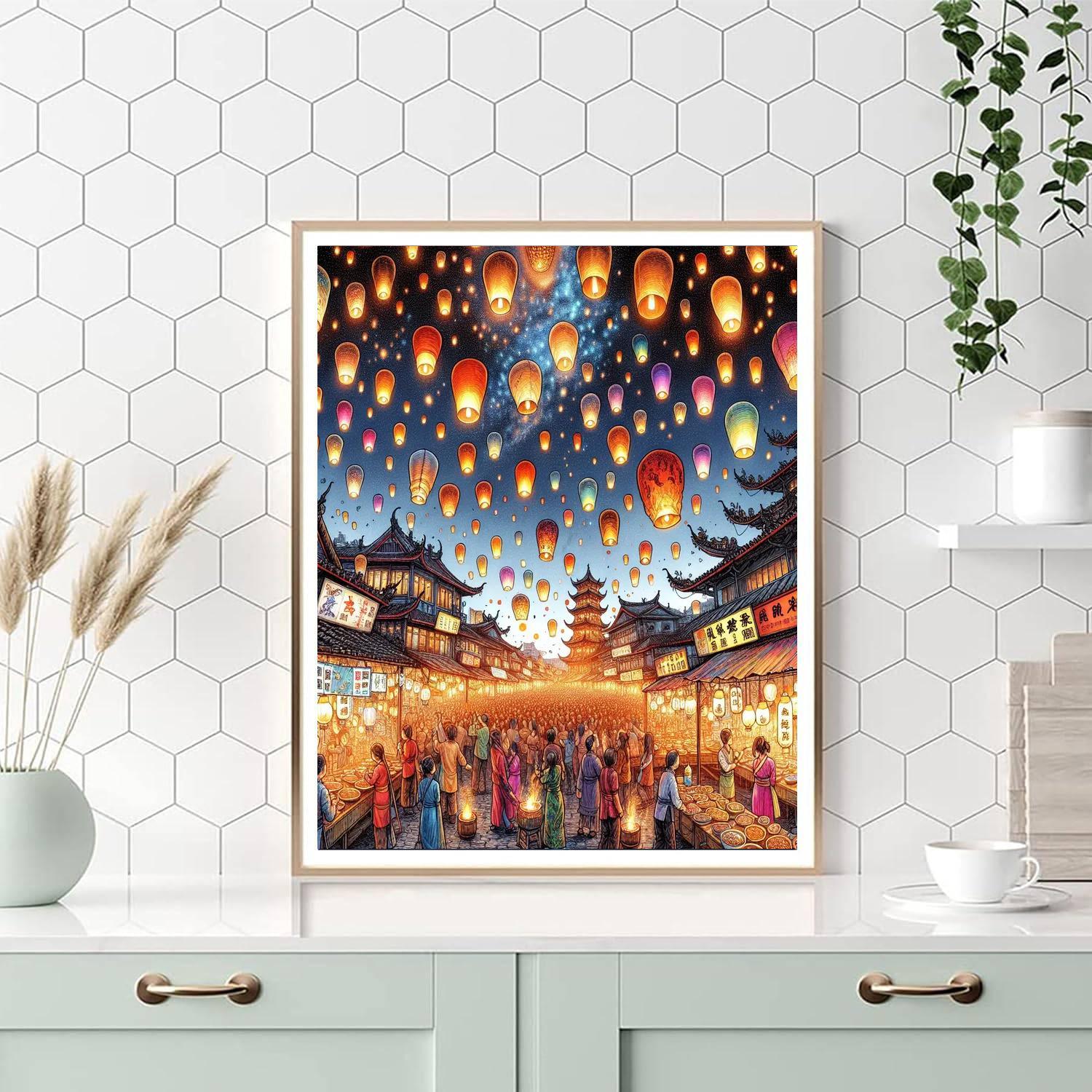 Festival Of The Lanterns - Taiwan Numbered Painting Kits