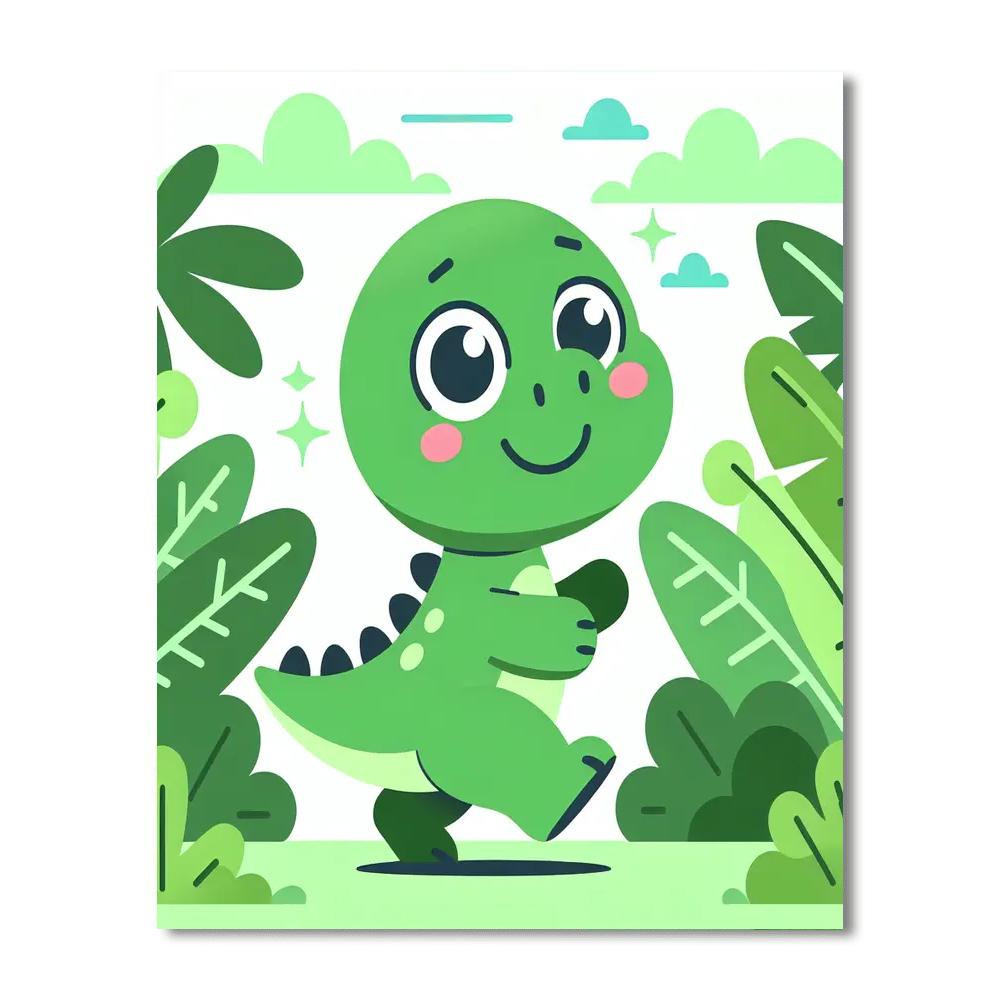 Friendly Dino Explorer Number Painting