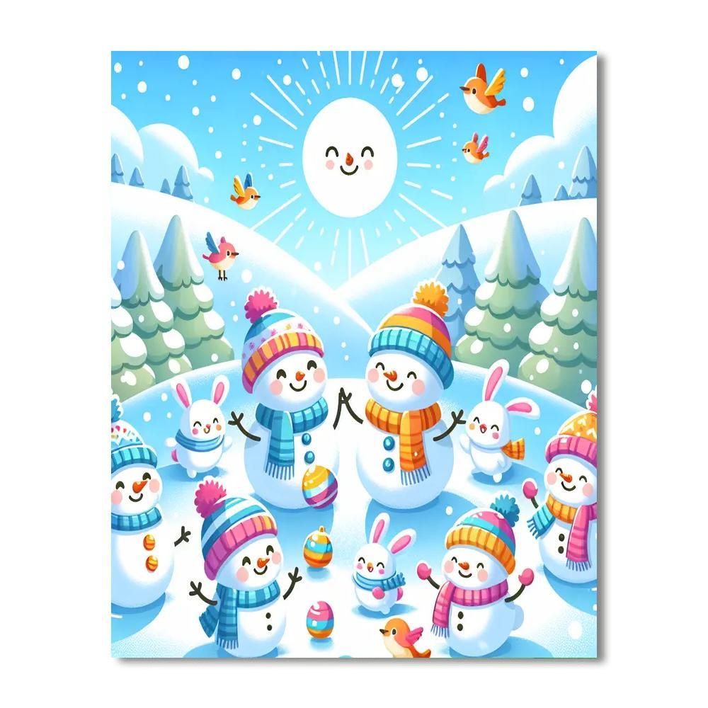 Cheery Winter Wonderland Paint By Numbers Kits