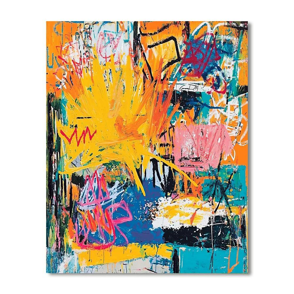 Jean-Michel Basquiat Inspired Rhythms Of Life  Paint By Color