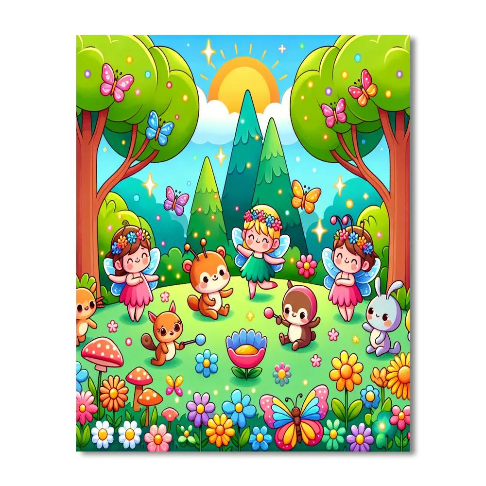 Enchanted Garden Of Friends Paint By Numbers Kits