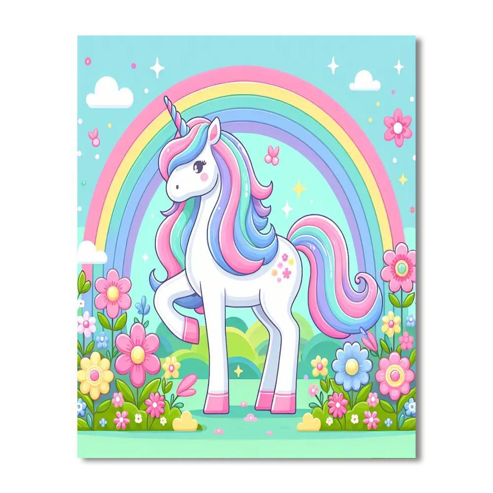 Mystic Unicorn Meadow Numbered Painting Kits