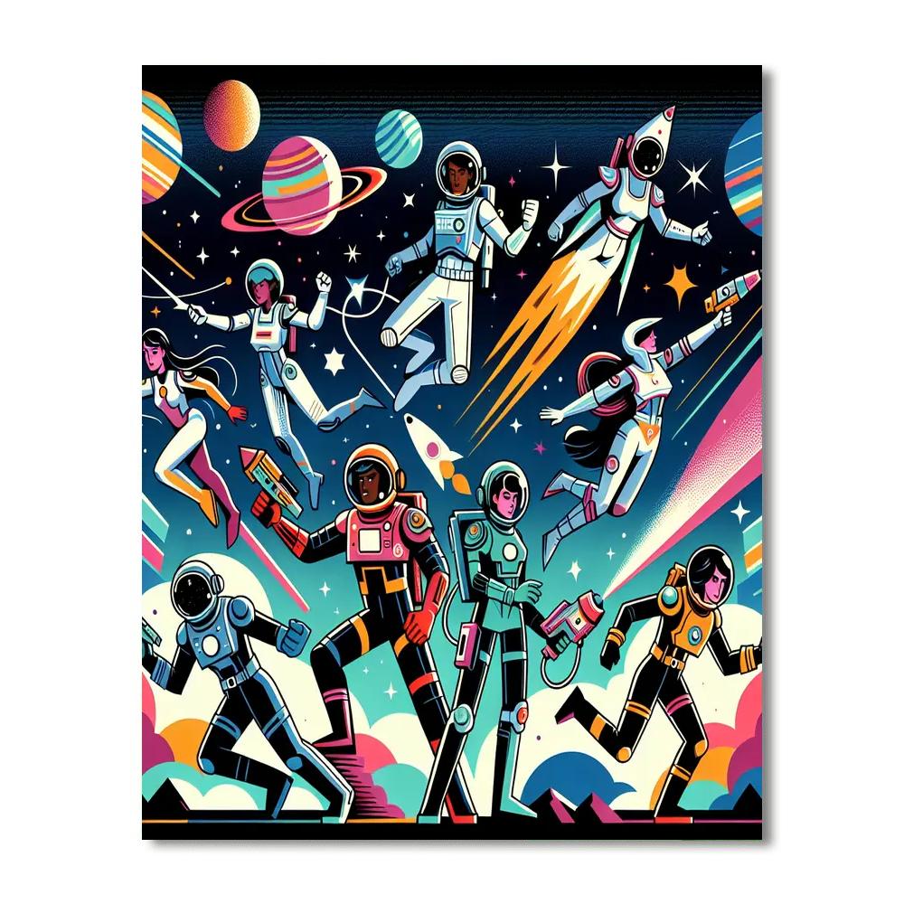 Galactic Battle Heroes Number Painting