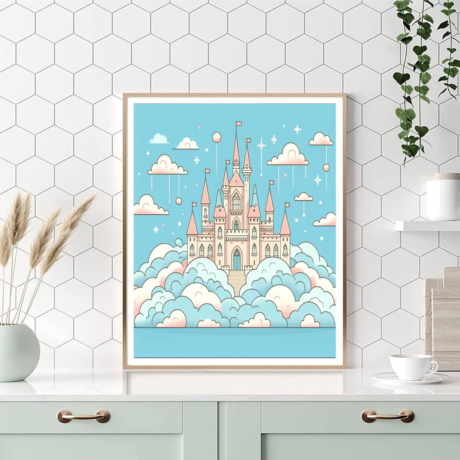 Floating Castle Kingdom Paint By Color