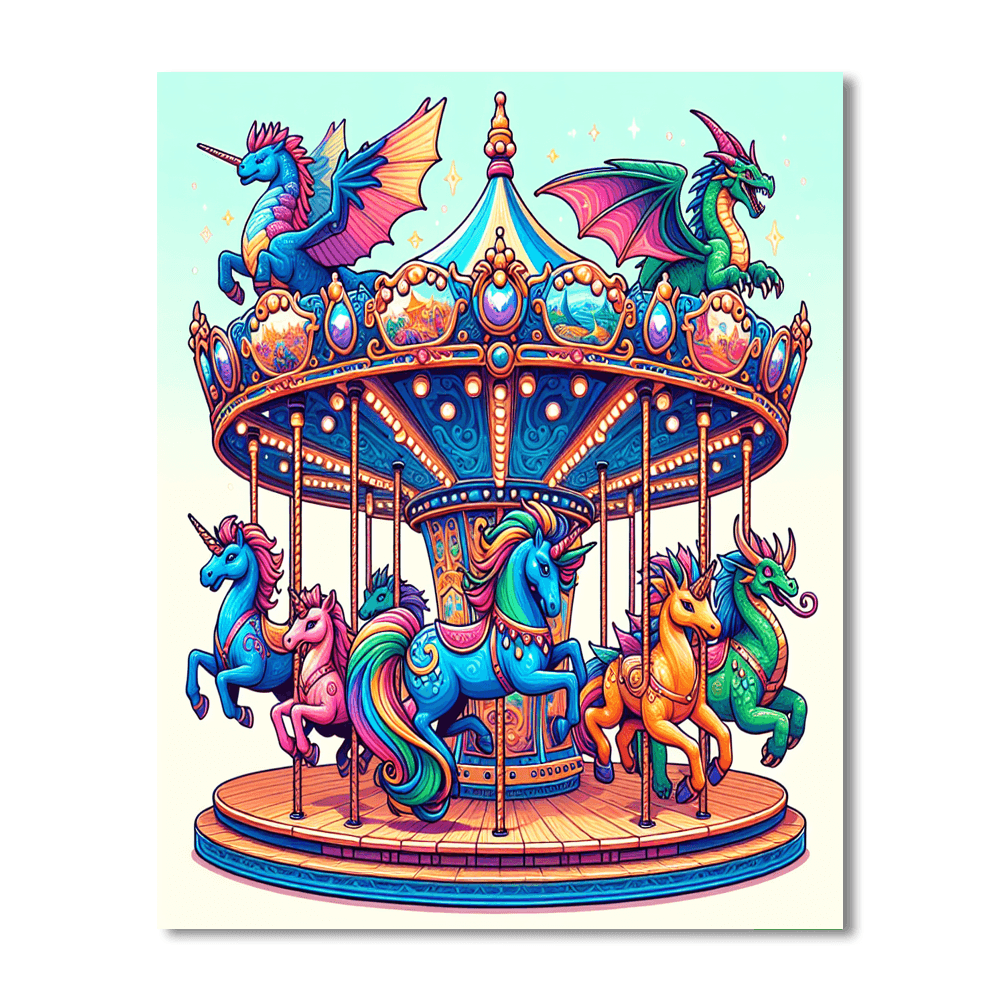 Royal Carousel Ride Paint By Color