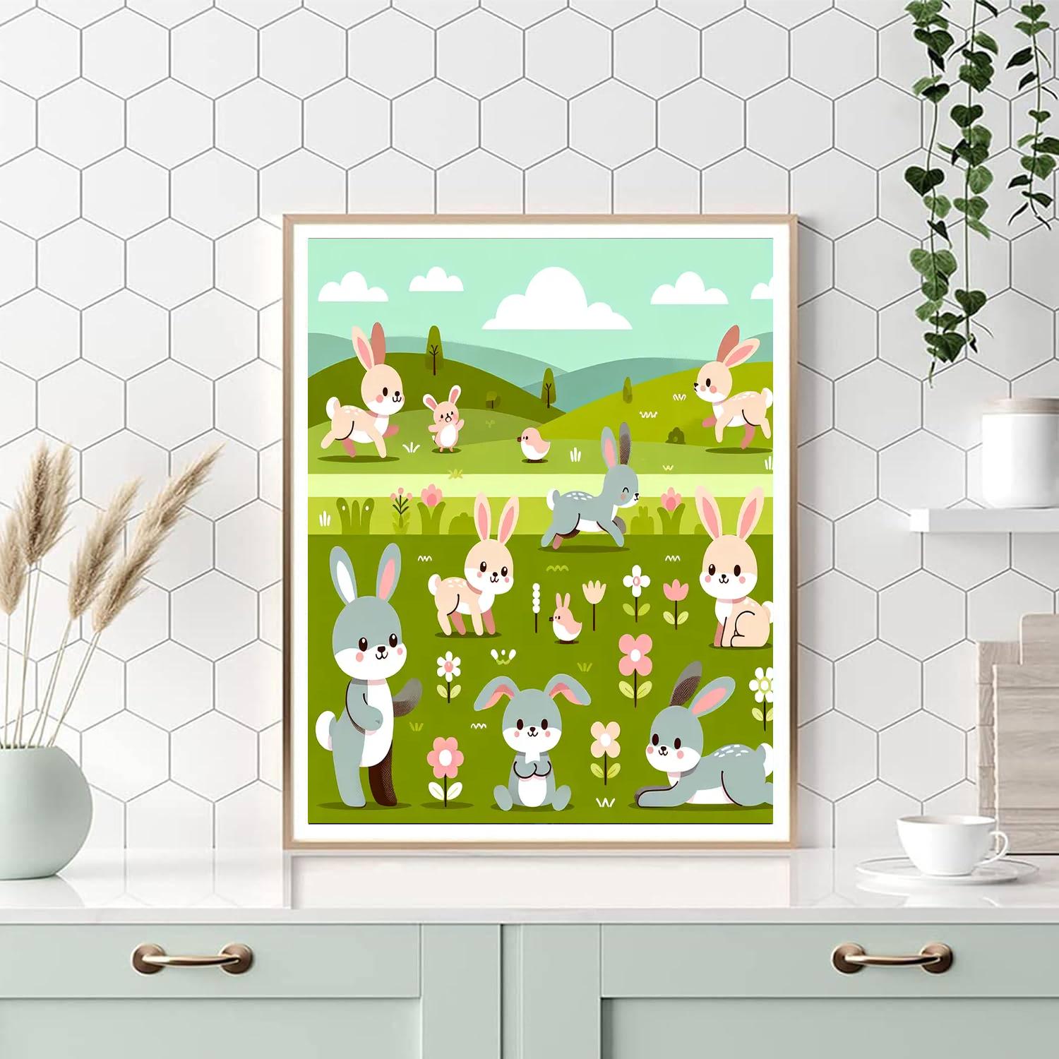 Giggles In The Grassland Painting By Numbers Kit