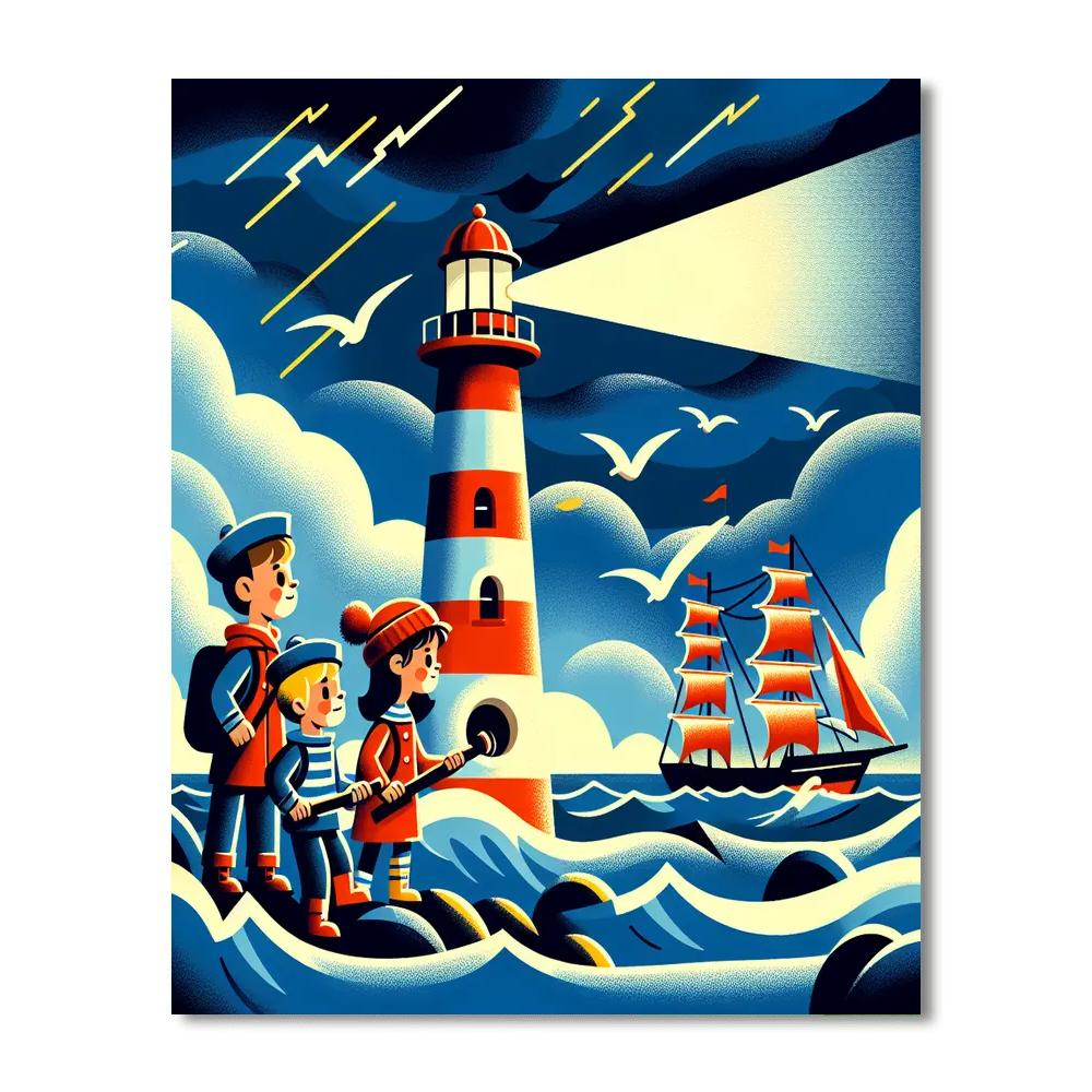 Lighthouse Guardians Paint By Numbers Art
