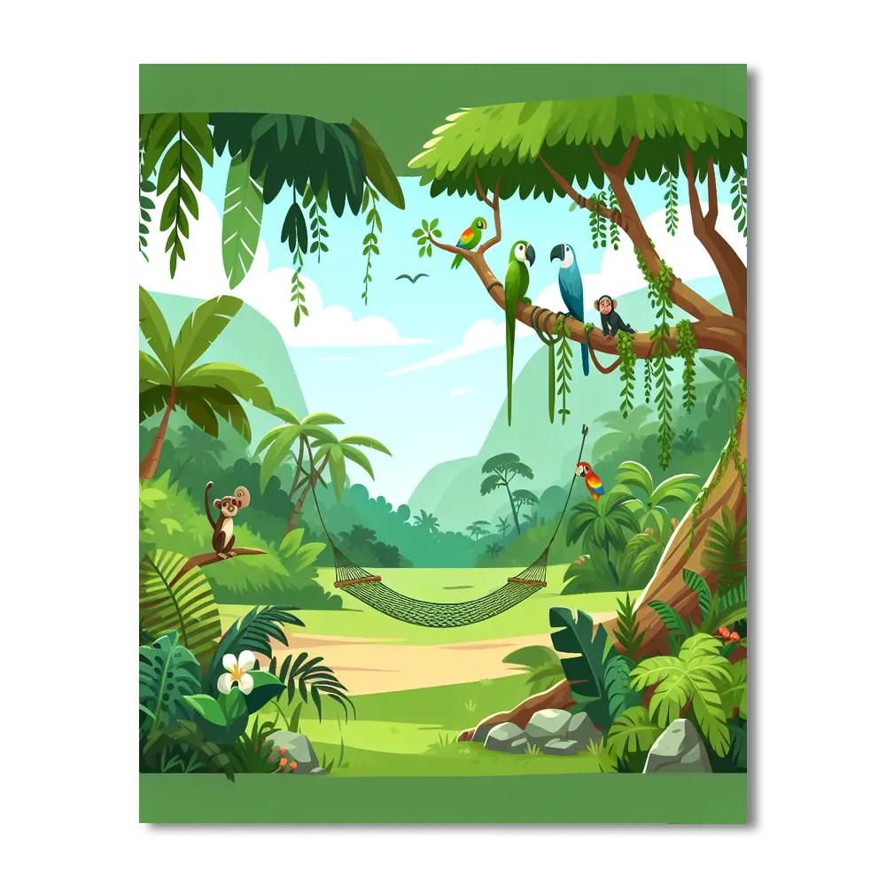 Mystic Jungle Retreat DIY Paint By Numbers