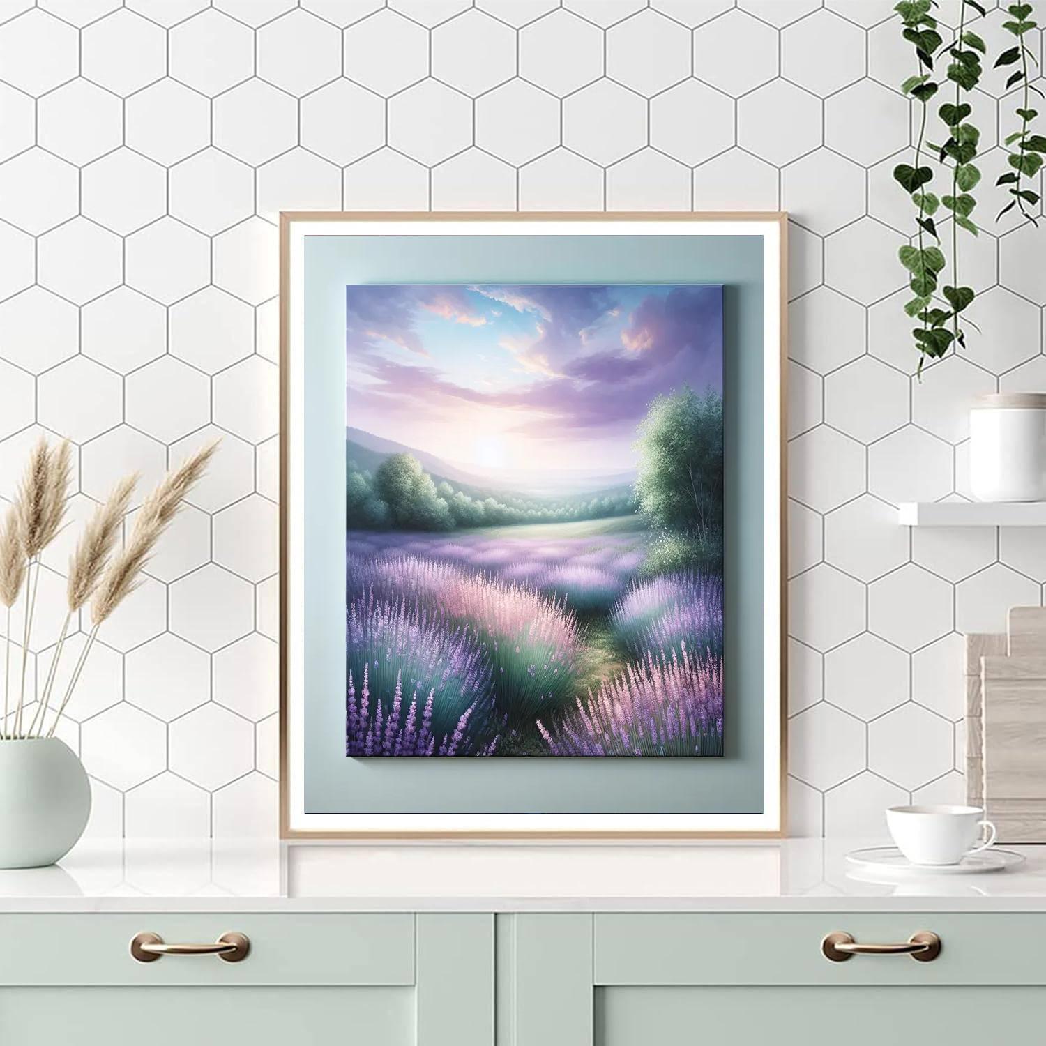 Peaceful Lavender Dreams Painting Number Kit