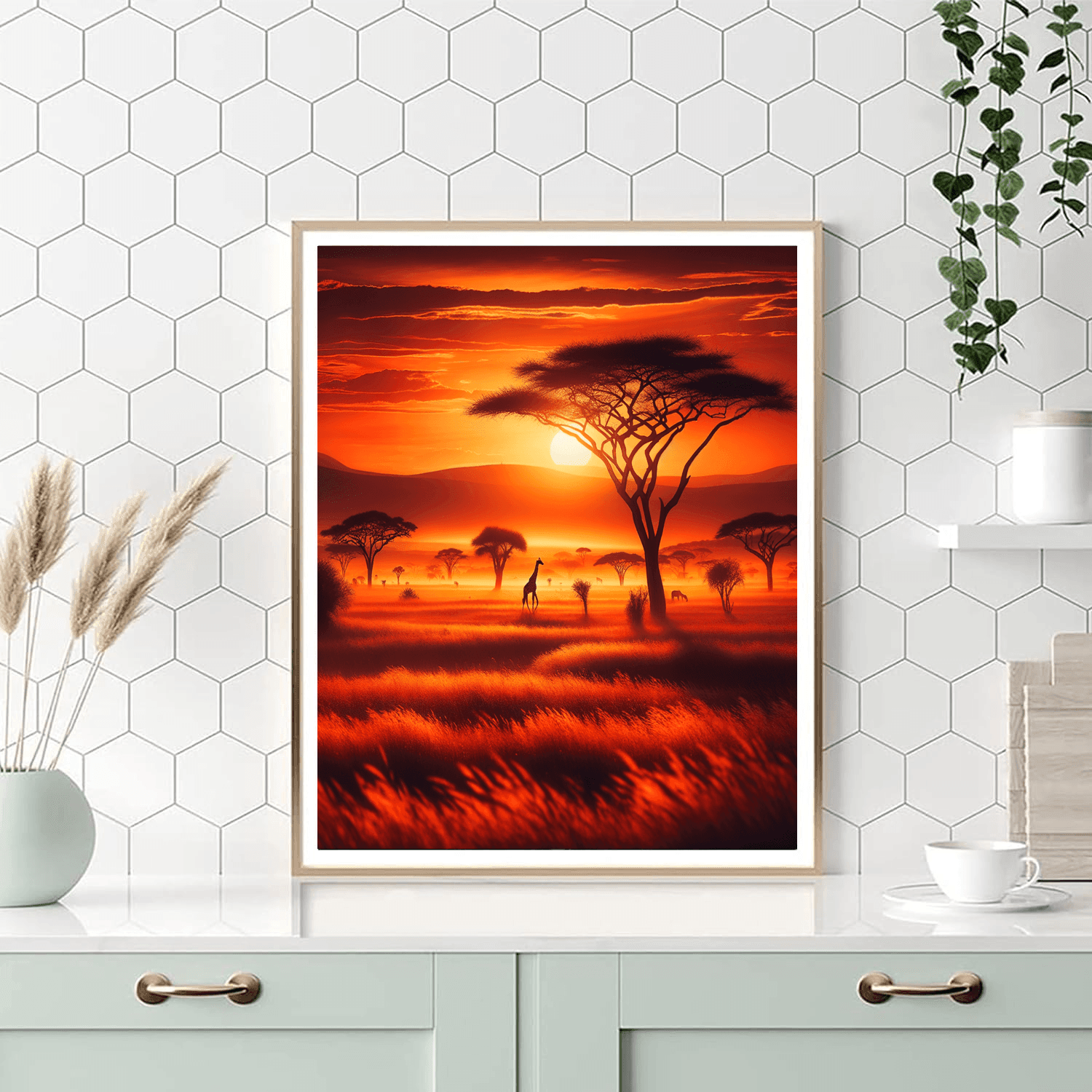 Serene Savannah Sunset - DIY Painting By Numbers Kit
