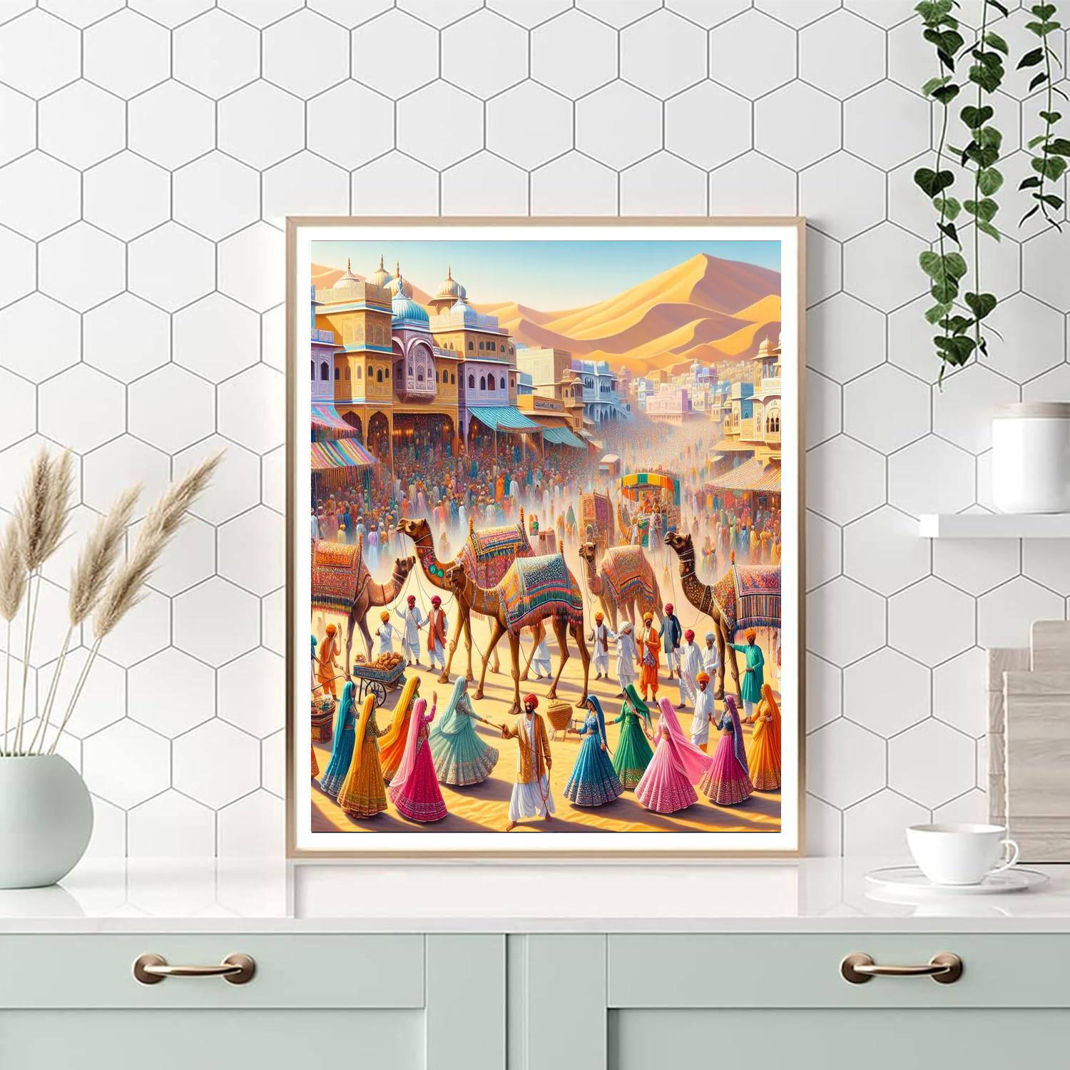 Camel Fair - Pushkar DIY Paint By Numbers