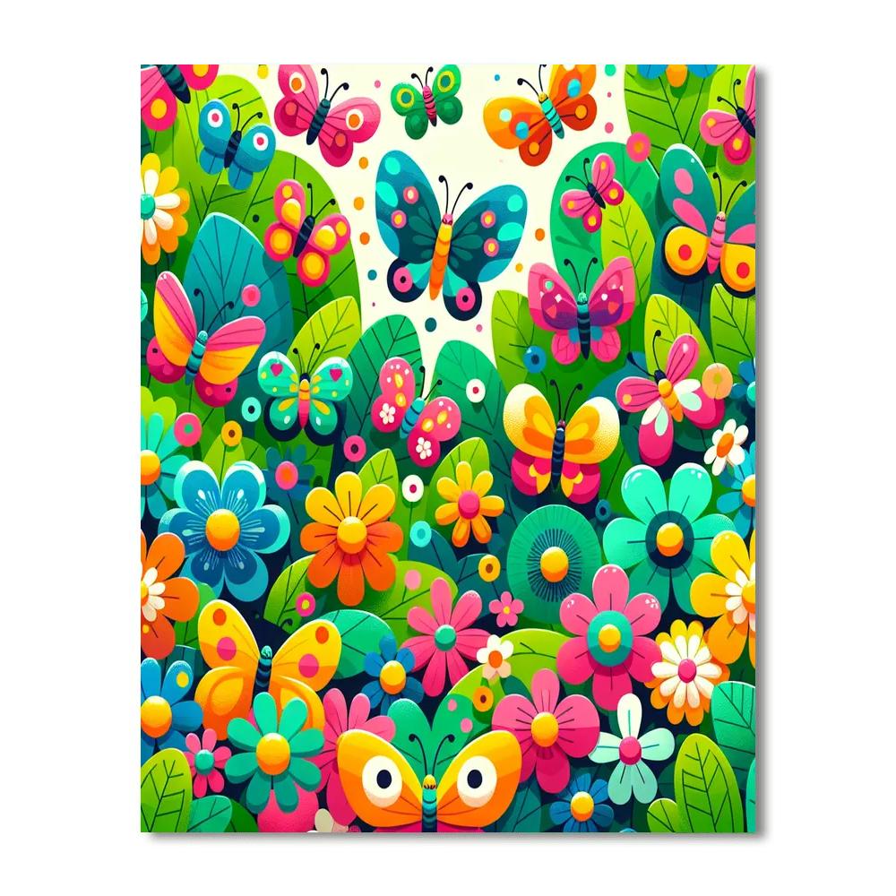Bright Butterfly Gala DIY Paint By Numbers