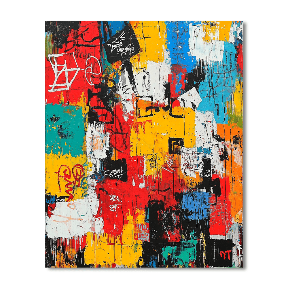 Jean-Michel Basquiat Inspired Eclectic Vibes  Paint By Numbers Kits