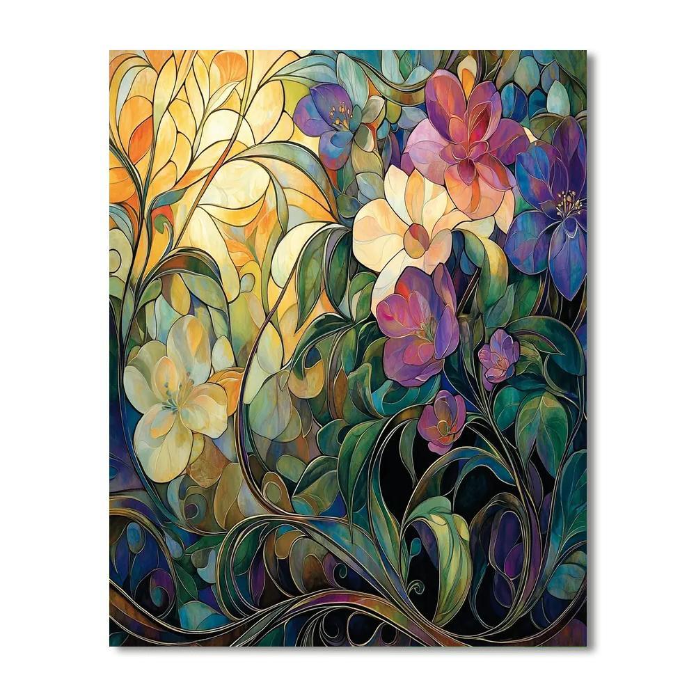 Alphonse Mucha Inspired Lush Harmony  Paint By Numbers Kits