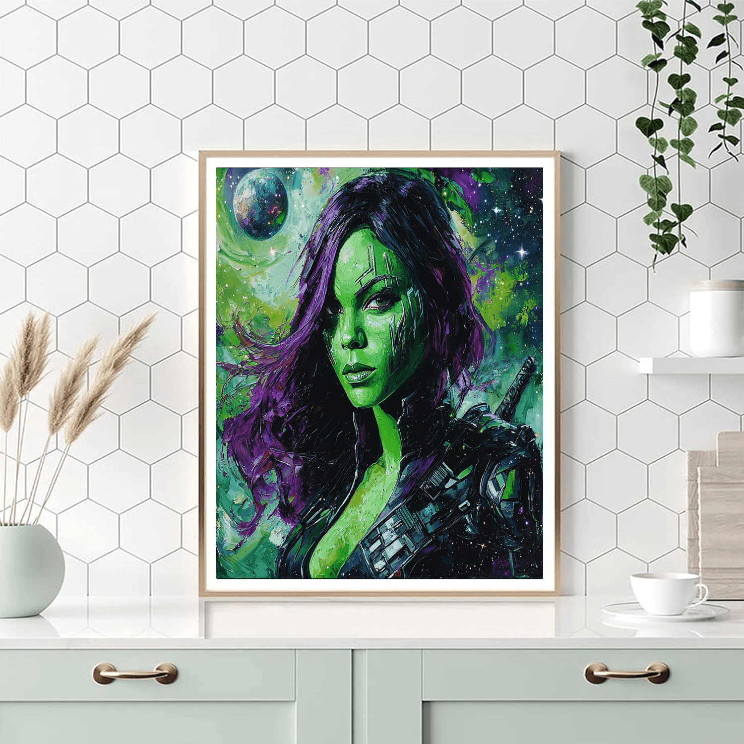 Zoe Saldana: Guardians Of The Galaxy's Fierce Warrior Gamora Paint By Number