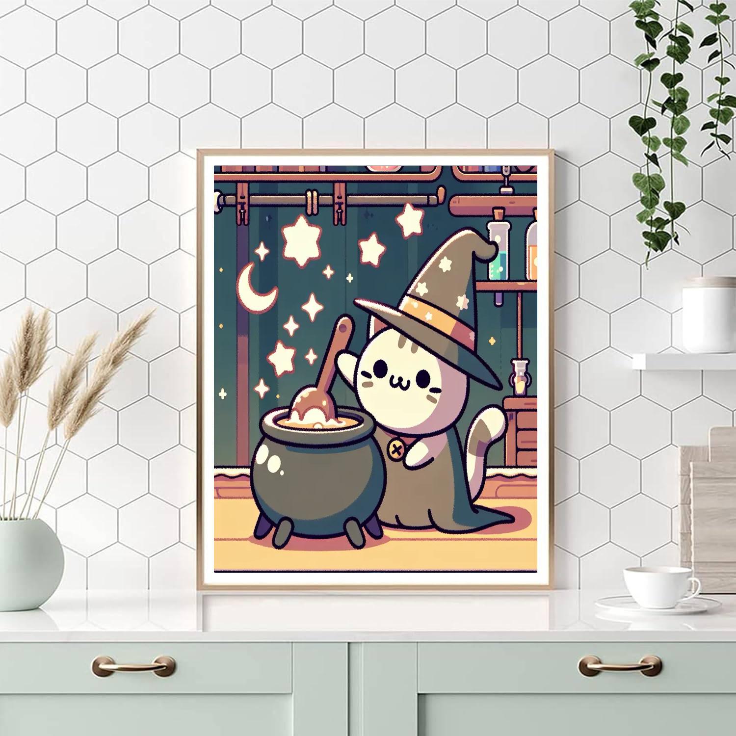 Whiskered Wizardry Workshop Numbered Painting Kits