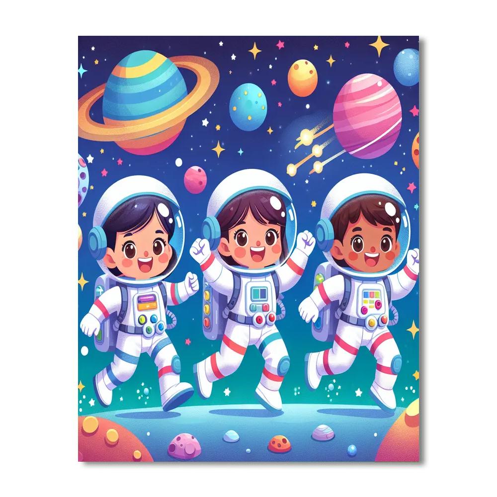 Whimsical Space Adventures Painting By Numbers Kit