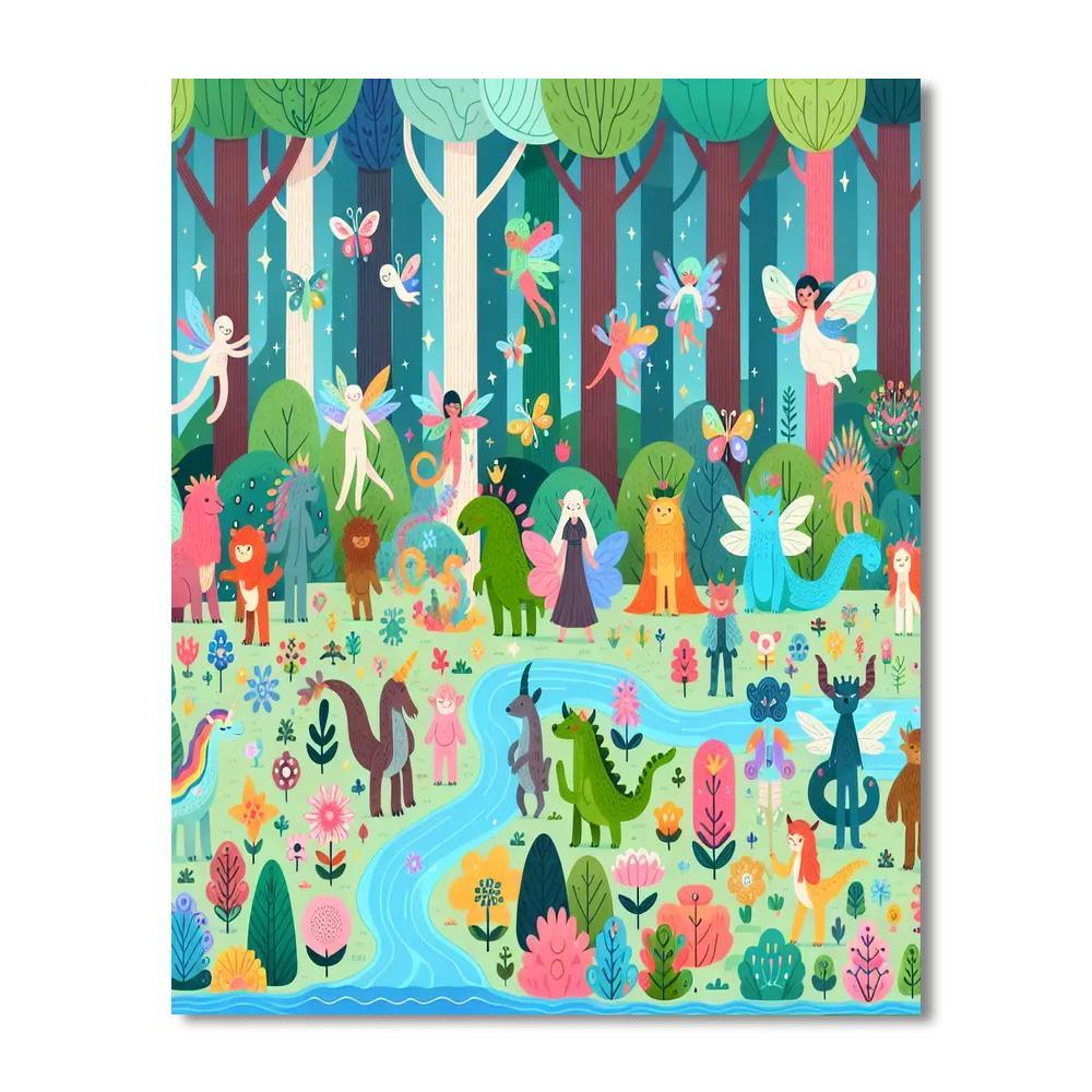 Fairy Forest Gathering Paint By Number