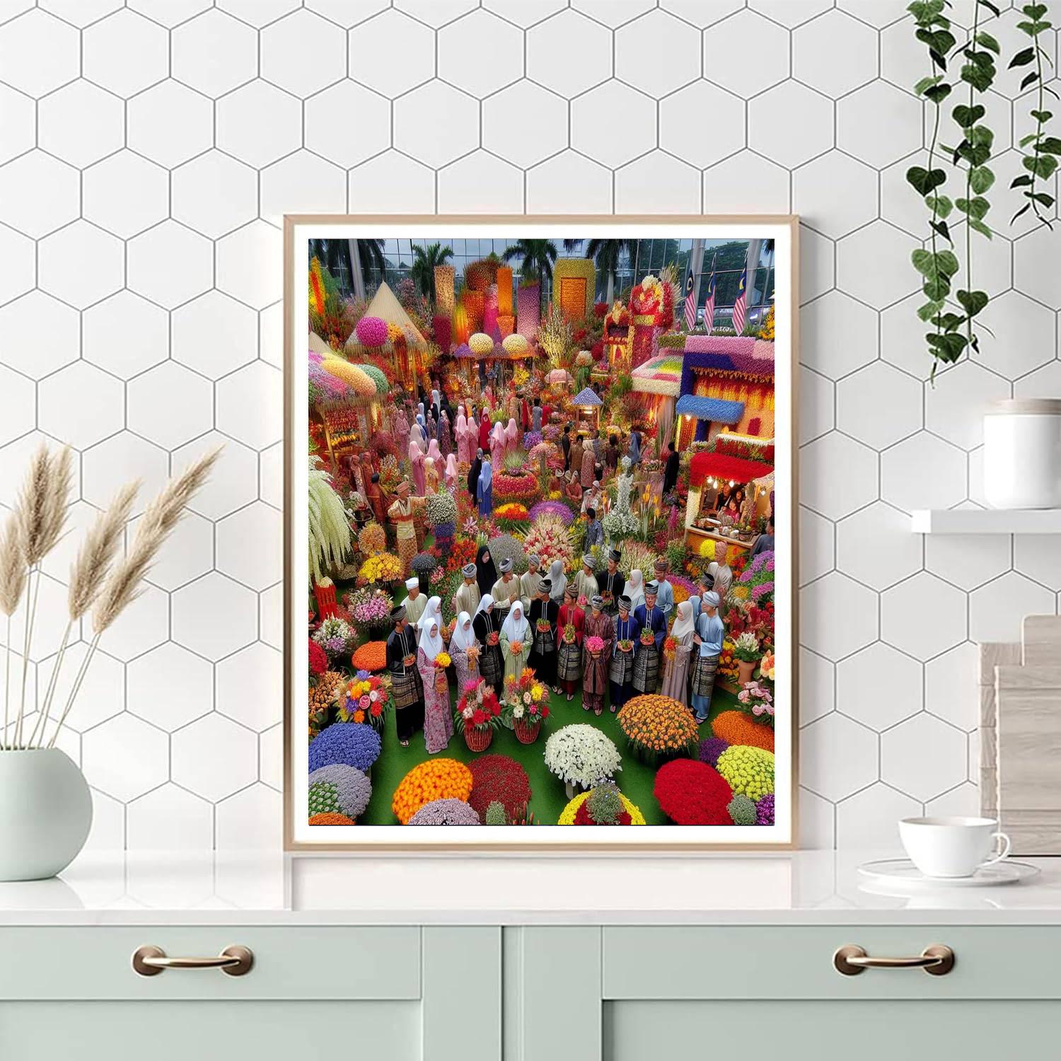 Karnival Bunga - Malaysia Painting Number Kit