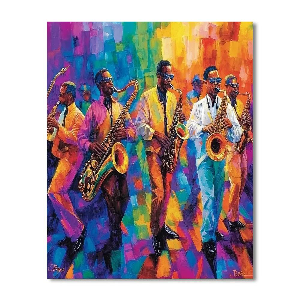 Romare Bearden Inspired Jazz Symphony  Paint By Numbers Kits