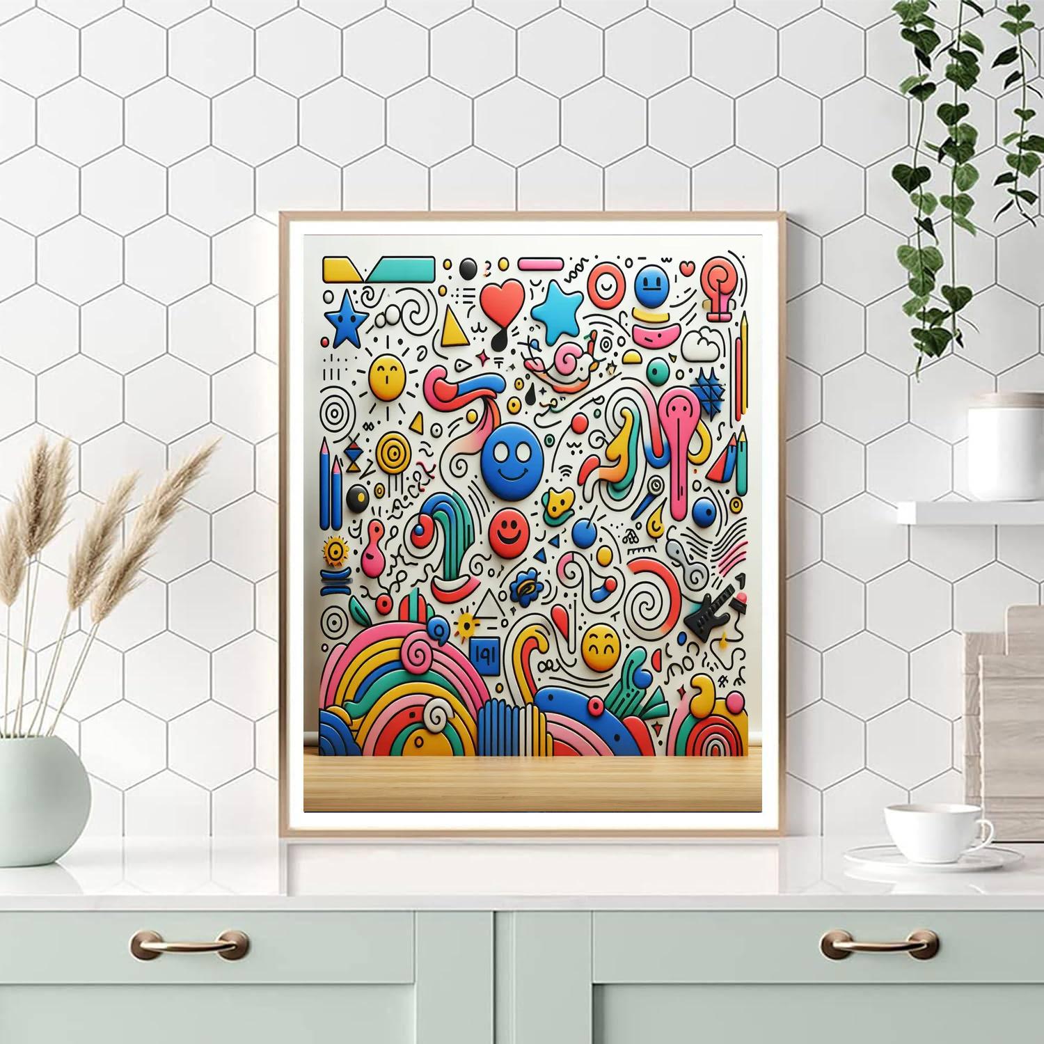 Dazzling Doodles Paint By Numbers Art