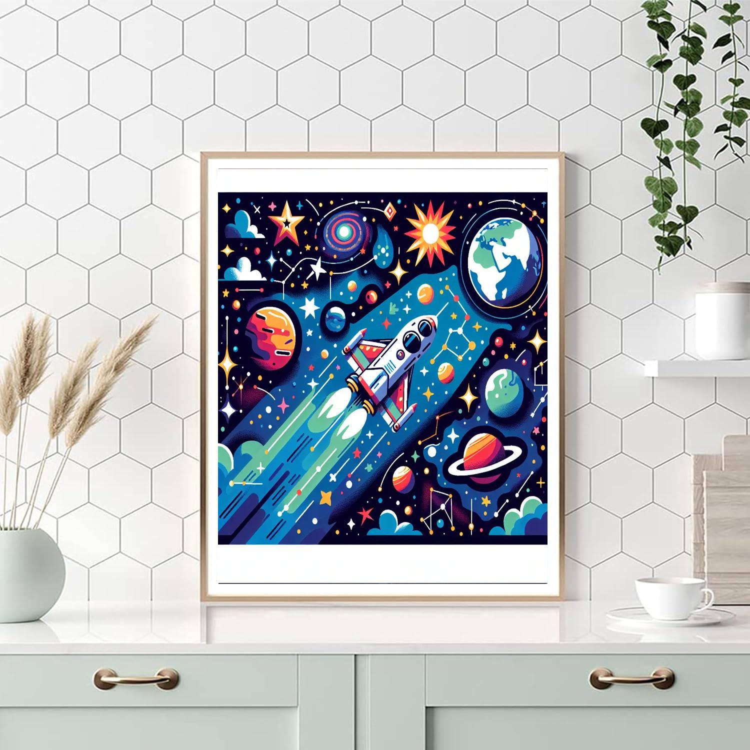 Starry Galaxy Expedition Paint By Numbers