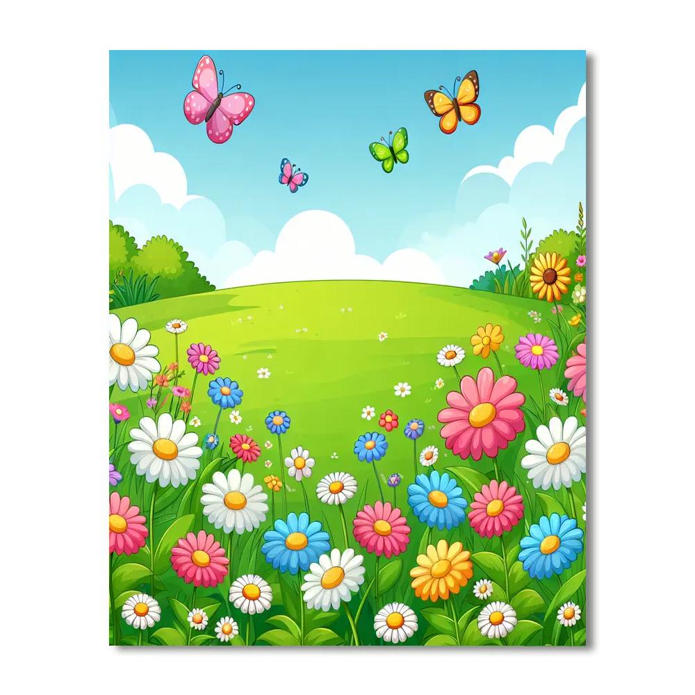Peaceful Meadow Stroll Painting Number Kit