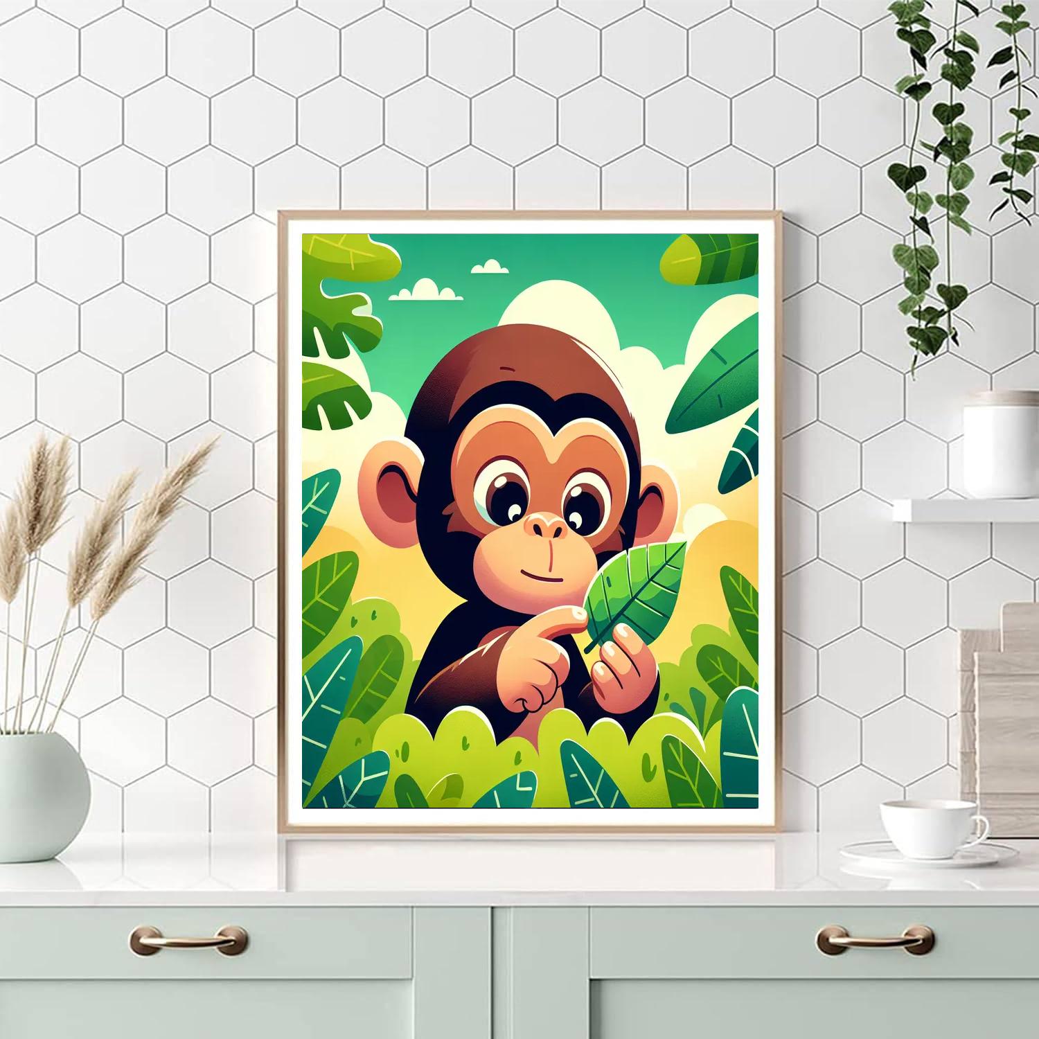 Clever Chimpanzee Paint By Numbers Art