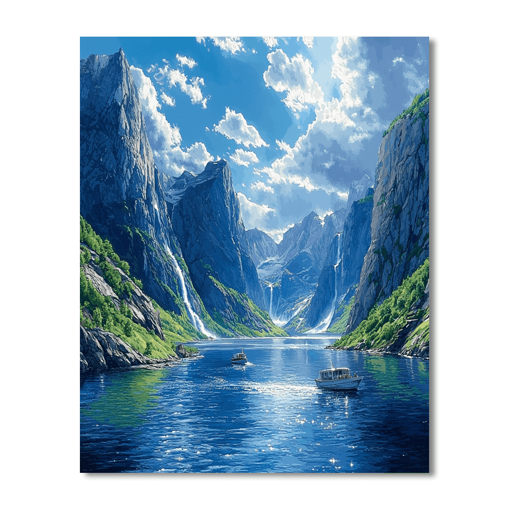 Norwegian Fjords Numbered Painting Kits