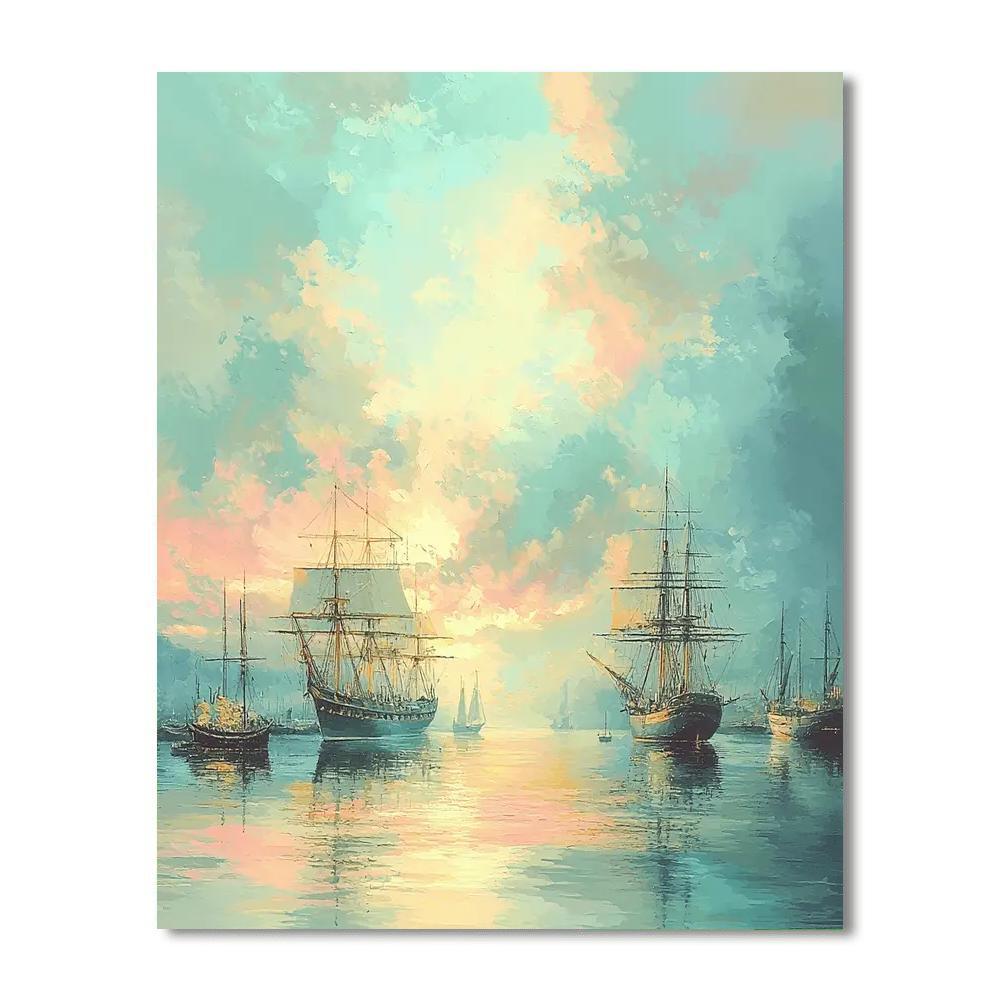 John William Waterhouse Inspired Enchanted Harbor  DIY Paint By Numbers