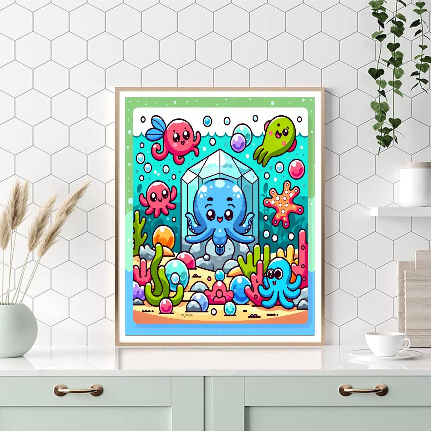 Crystalline Cove Creatures Numbered Painting Kits