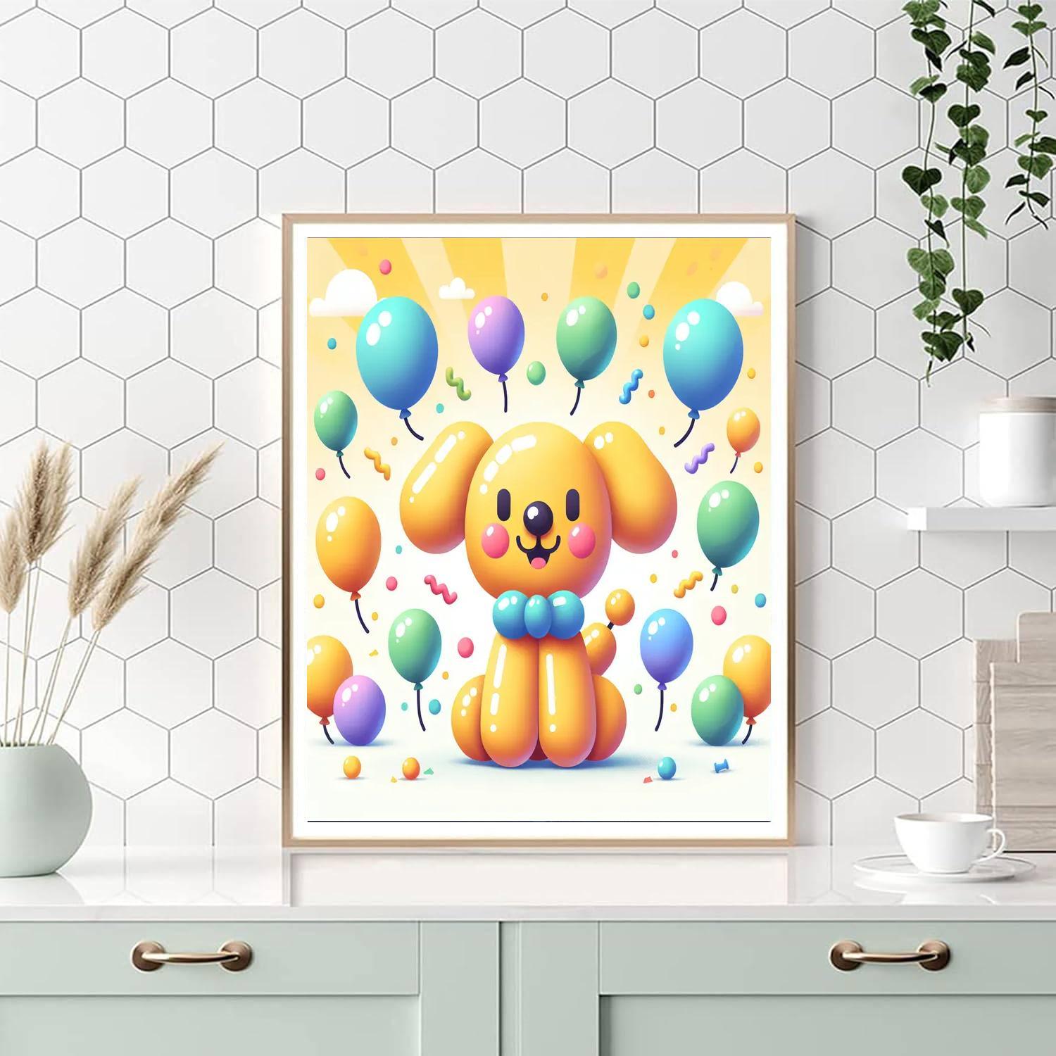 Colorful Balloon Animal Paint By Color