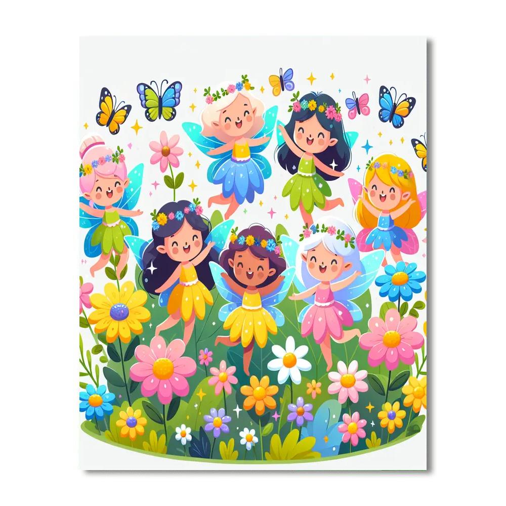 Creative Garden Fairies Number Painting