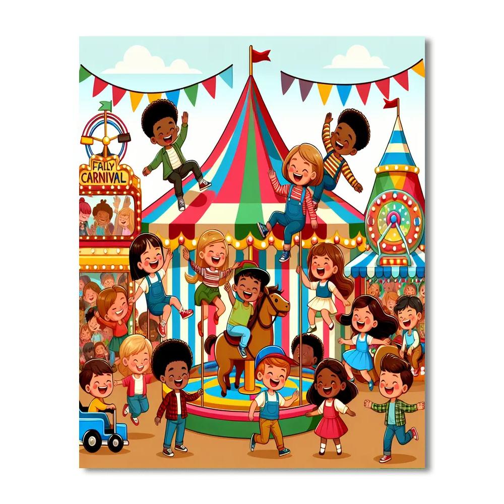 Carnival Adventure Extravaganza Number Painting