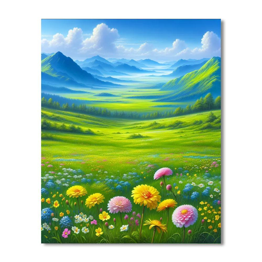 Mountain Meadow Tranquility Paint By Numbers Kits