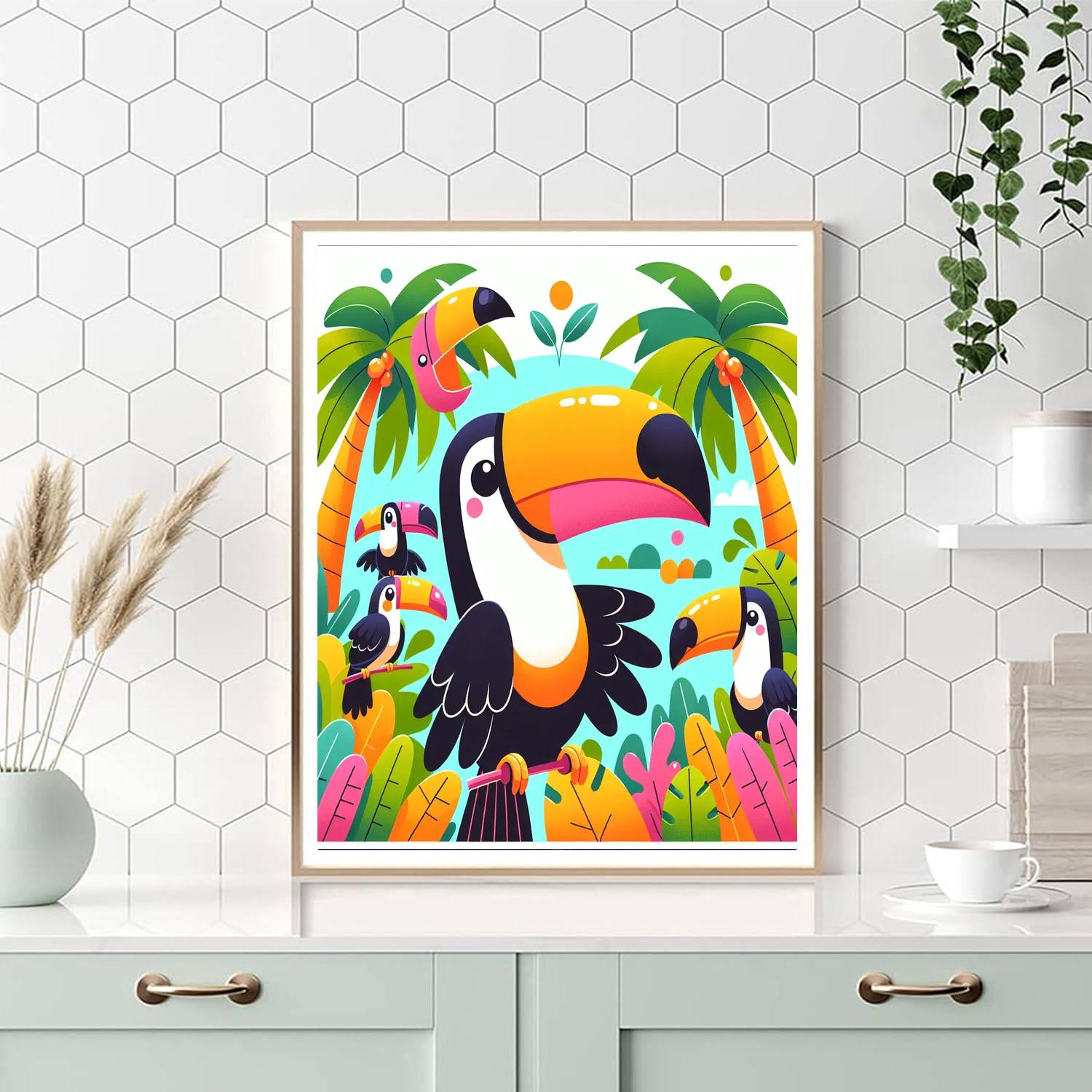 Tropical Toucan Tales Numbered Painting Kits