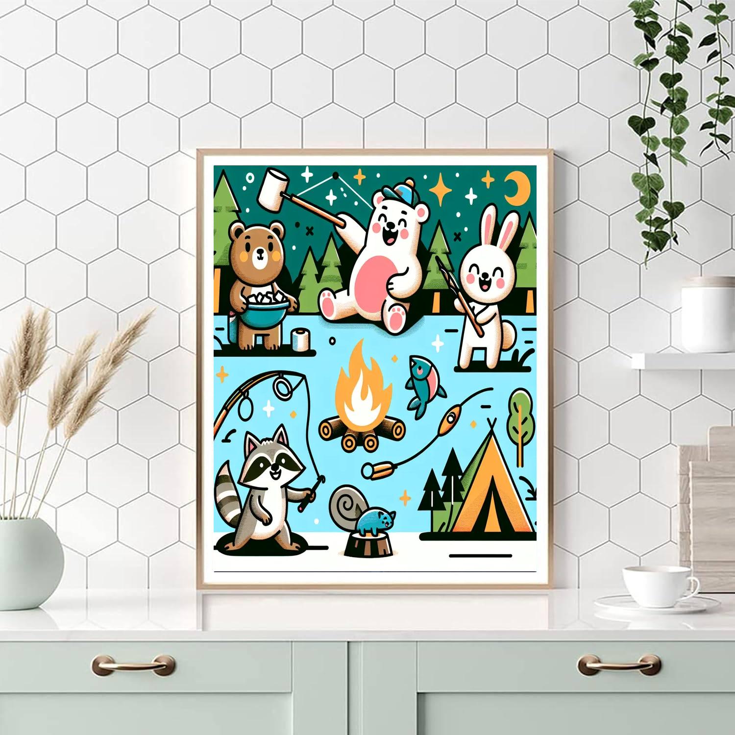 Colorful Creature Camp Numbered Painting Kits