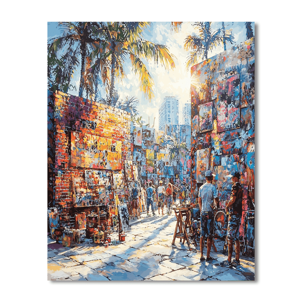 Street Art District Painting By Numbers Kit