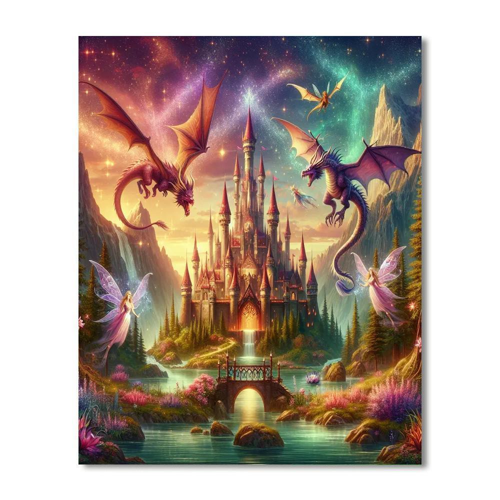 Enchanting Fantasy Realm Paint By Numbers Art