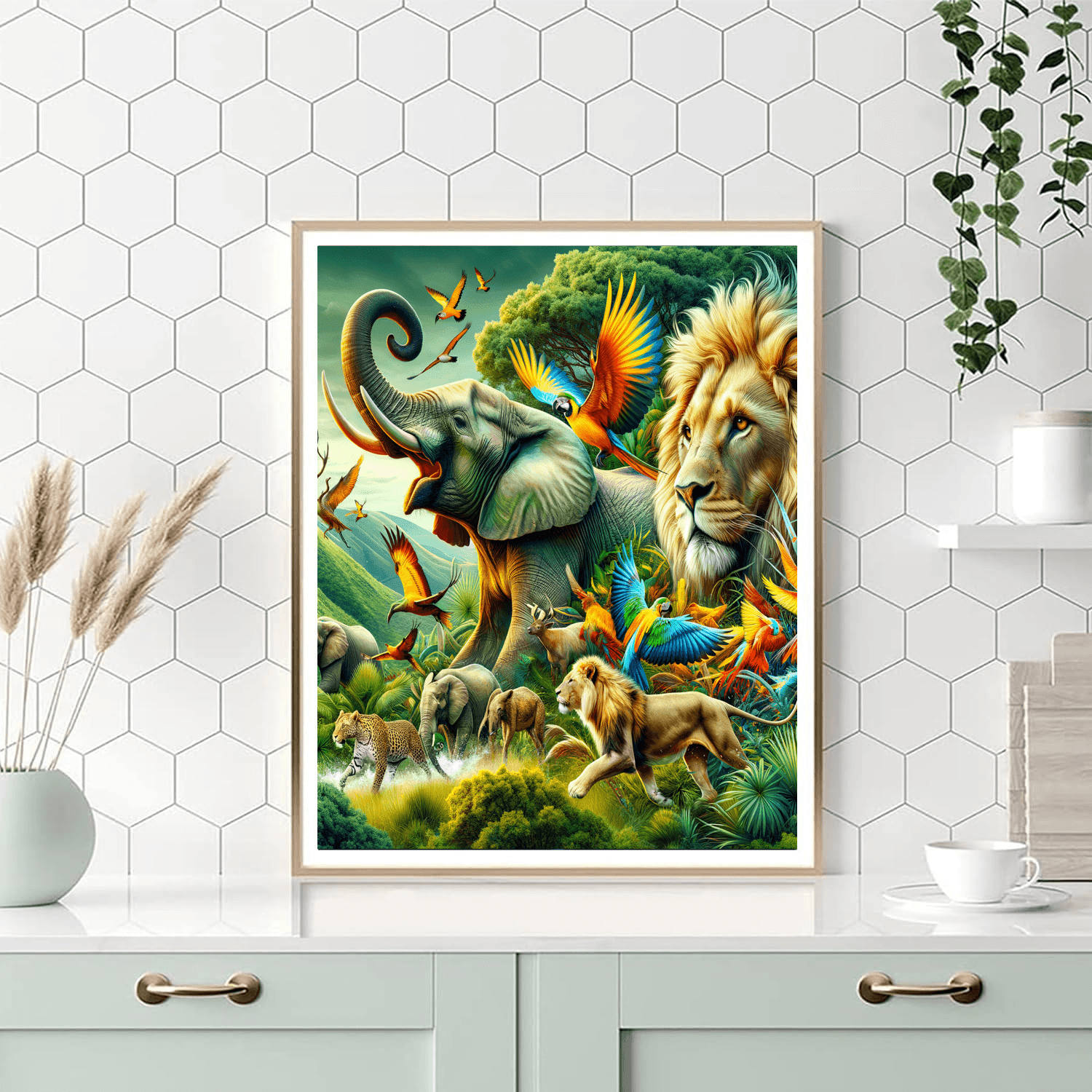 Exotic Safari Scene Paint By Number