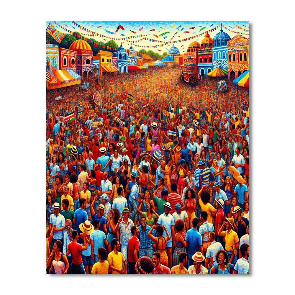 Cultural Festival Scene Paint By Numbers Kits