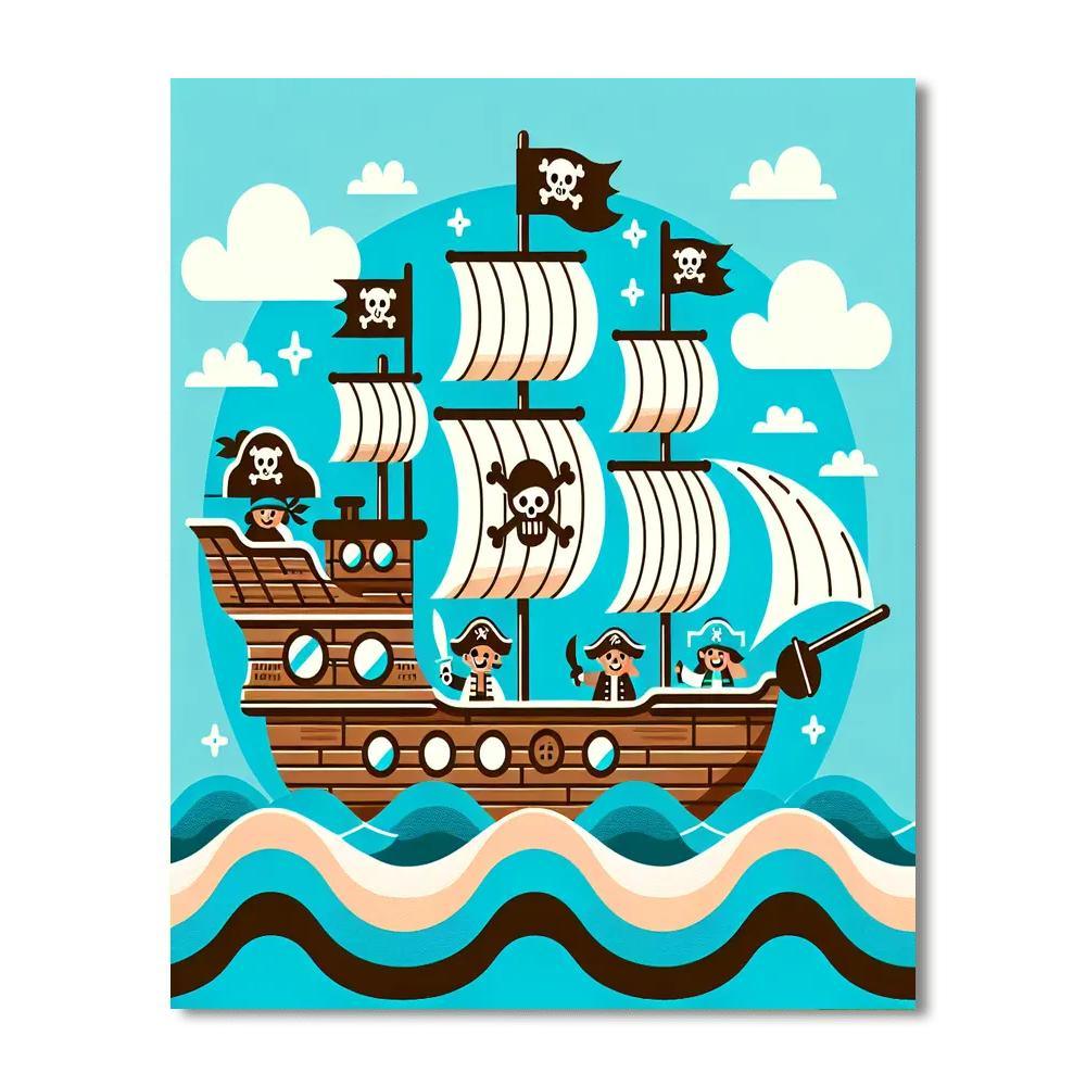 Merry Pirate Voyage Paint By Numbers Kits