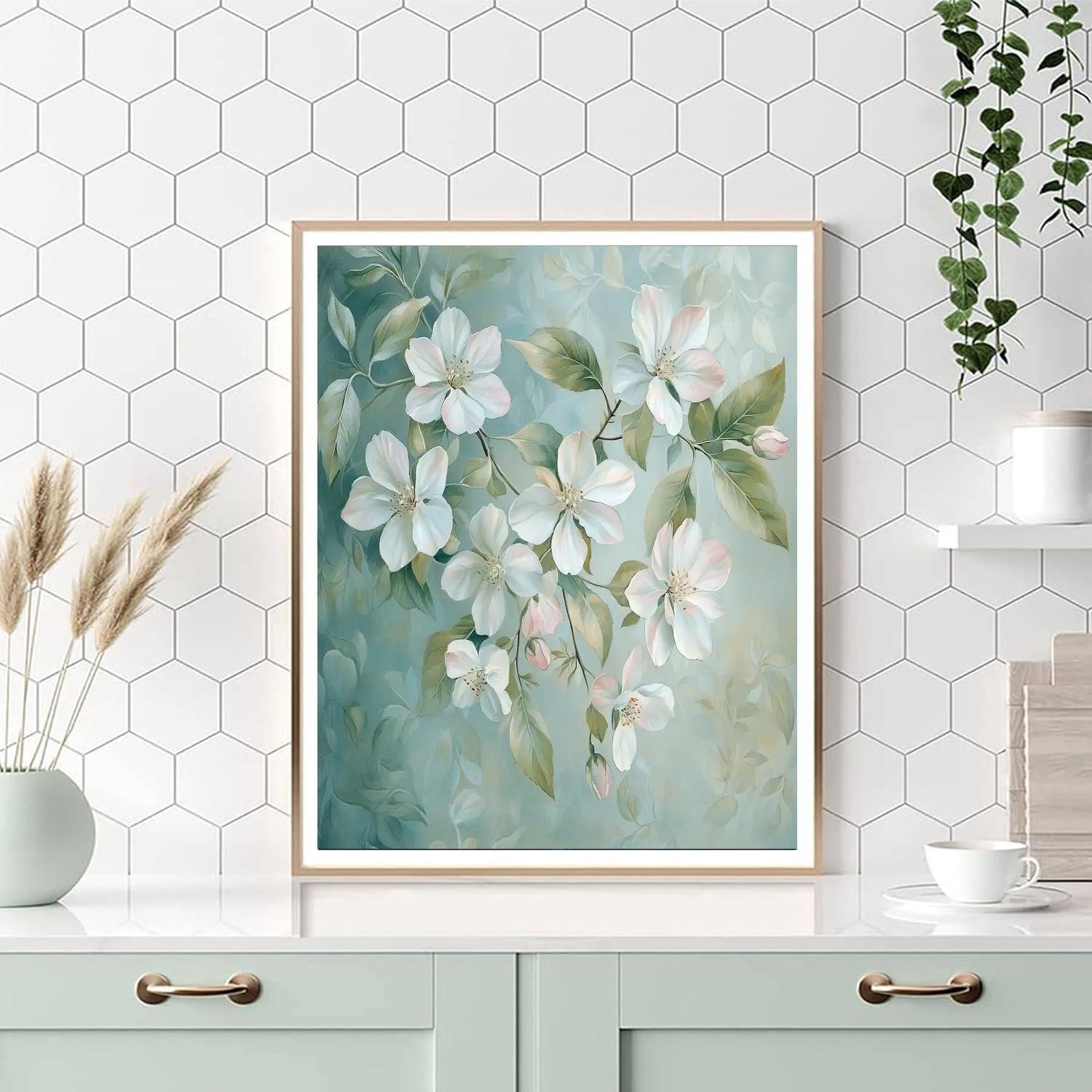 Leonardo Da Vinci Inspired Whispers Of Blossoms  Numbered Painting Kits