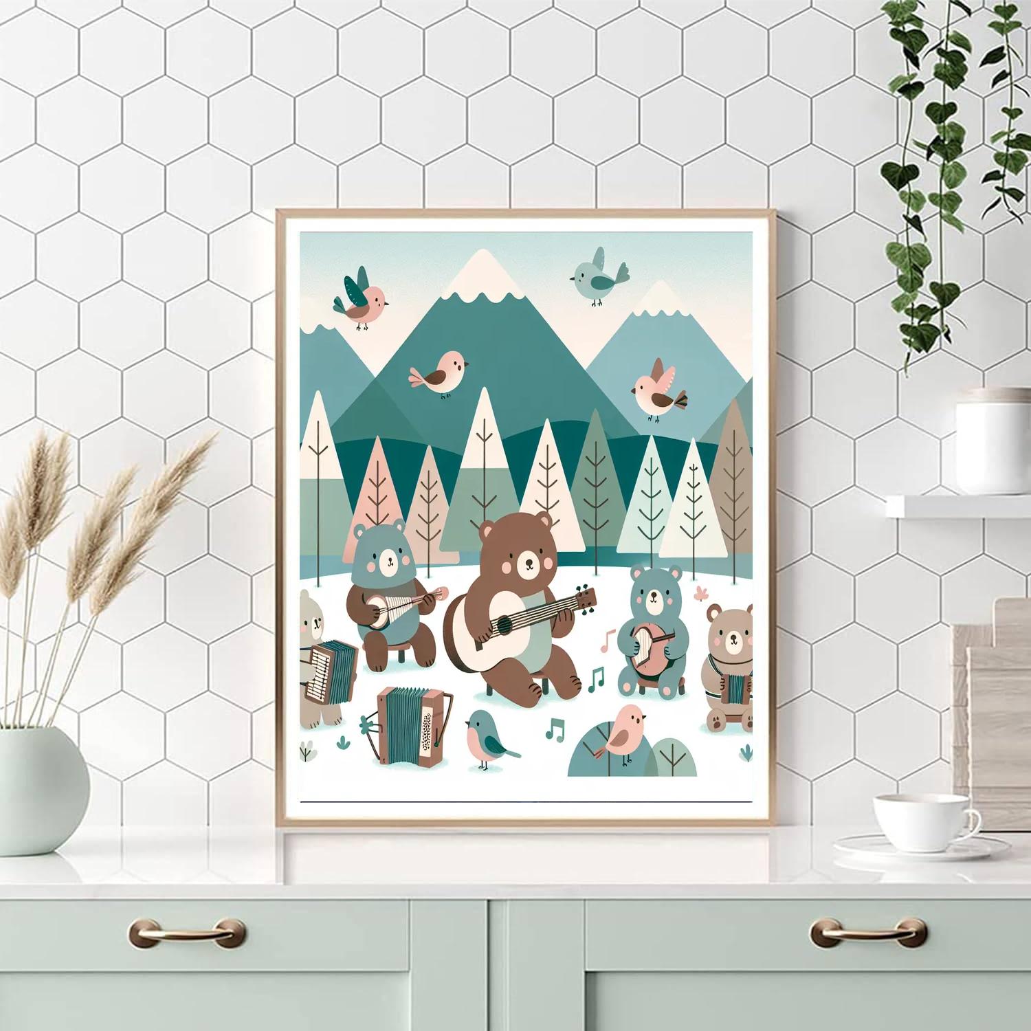 Melodic Mountain Retreat Painting By Numbers Kit