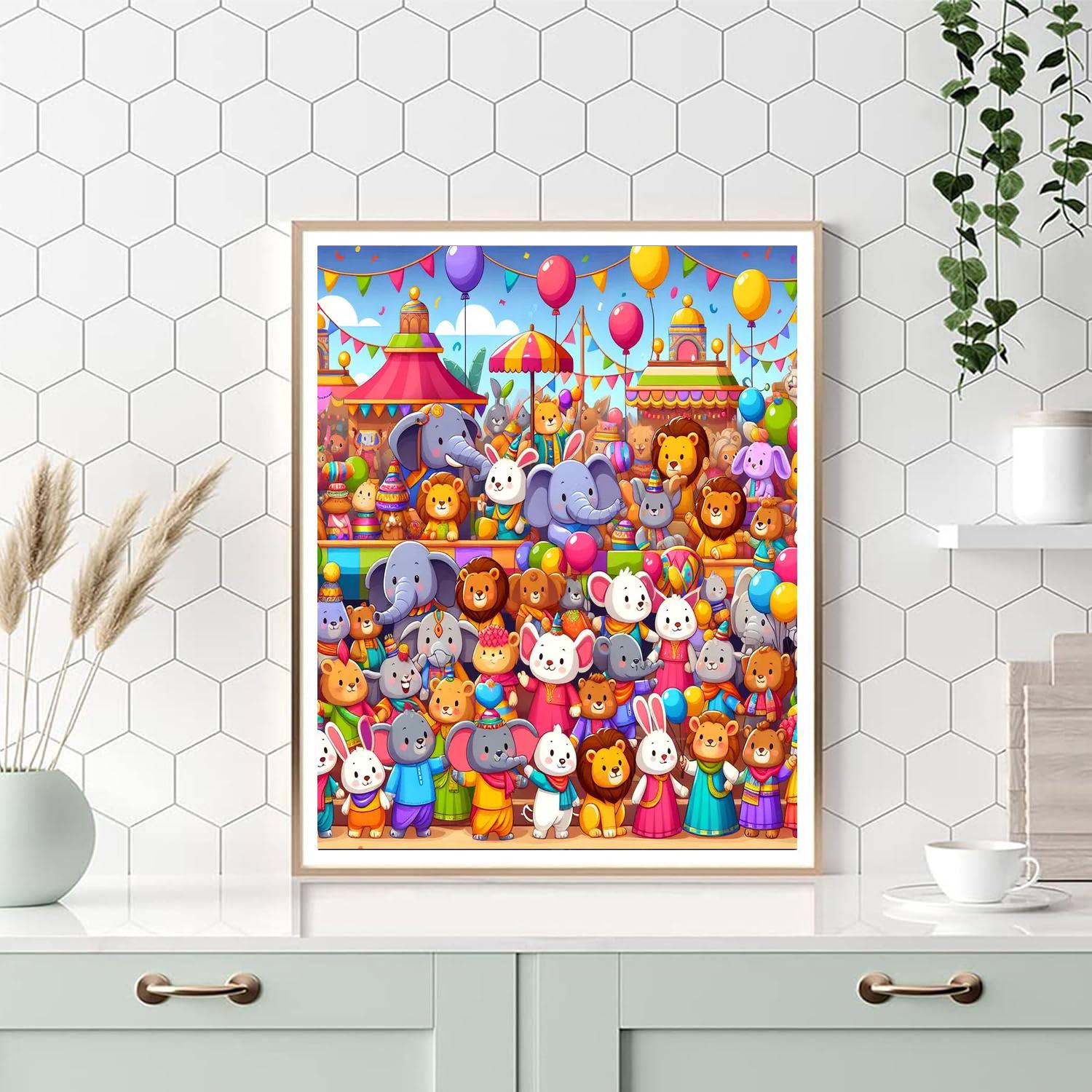 Festival Of Animals Number Painting