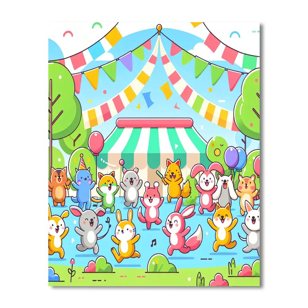 Festival Of Fantastic Beasts Number Painting