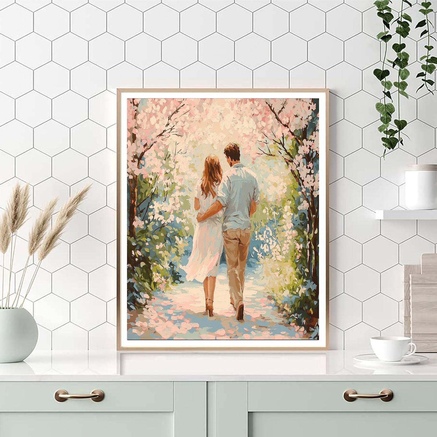 Beneath The Cherry Blossoms Paint By Number