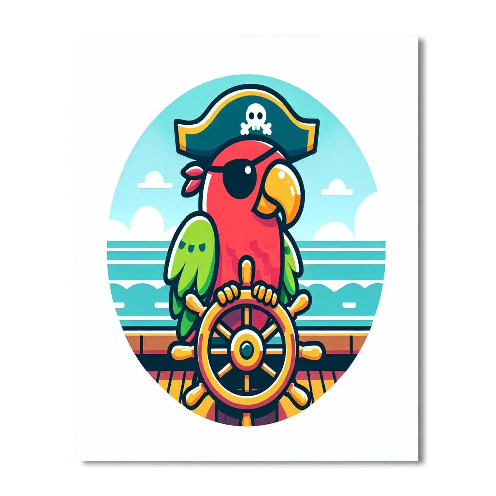 Pirate Parrot's High Seas Adventure Paint By Numbers Kits