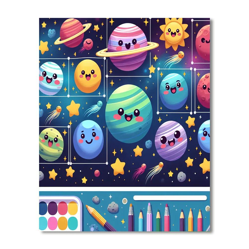 Giggling Galaxy Party Painting By Numbers Kit