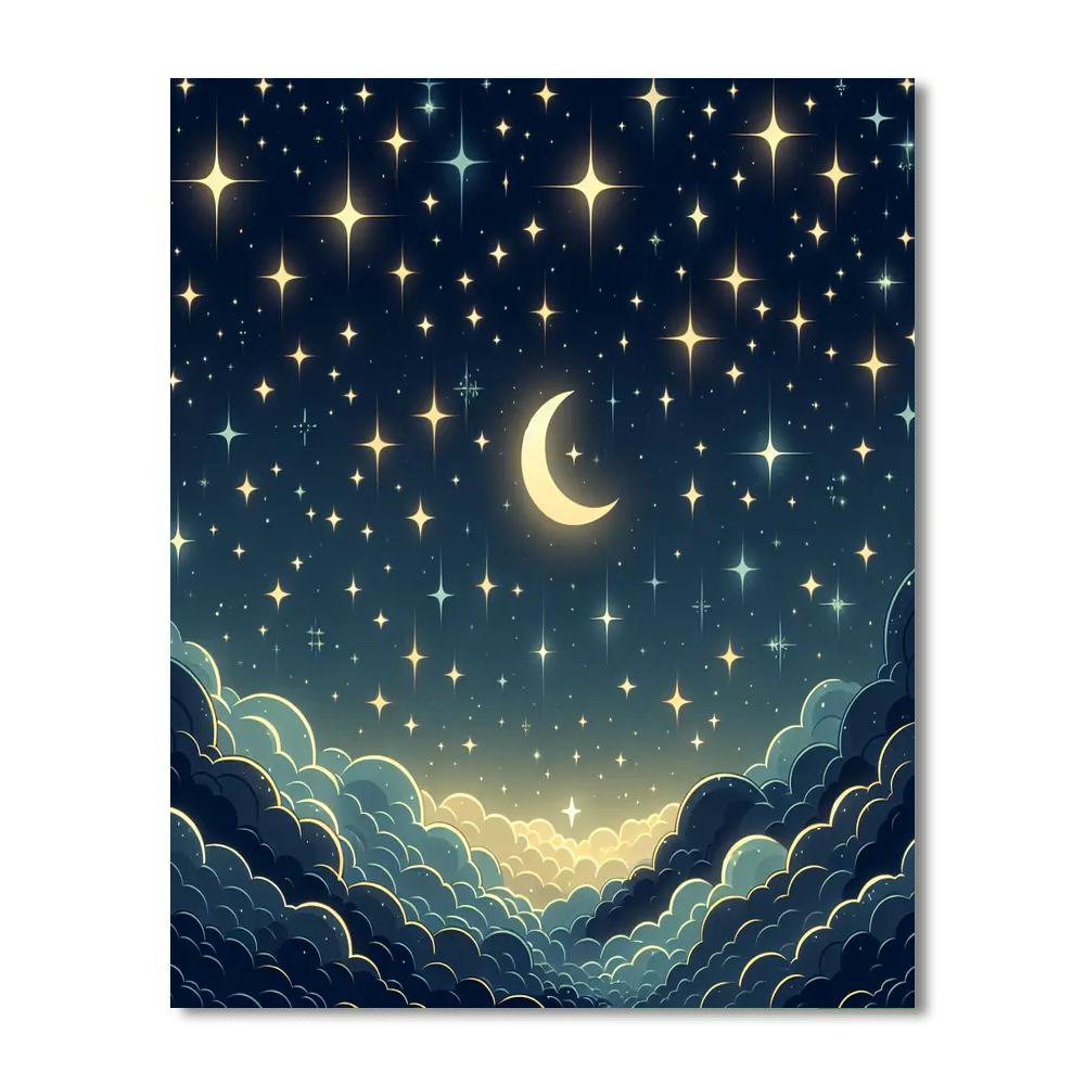 Shimmering Stars Numbered Painting Kits